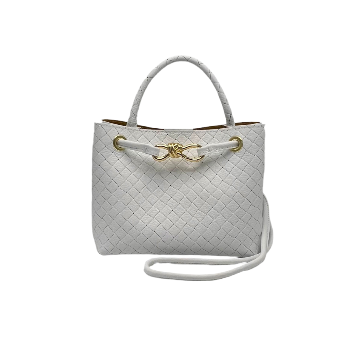 Printed leather shoulder bag, Made in Italy, art. 112593