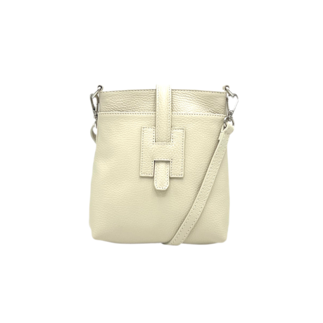 Genuine leather shoulder bag, small size, Made in Italy, art. 112614