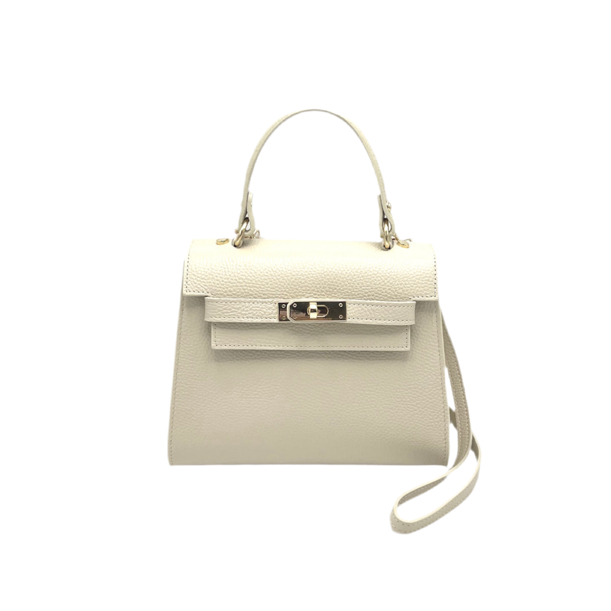 Genuine leather top handle bag, Made in Italy, art. 112631