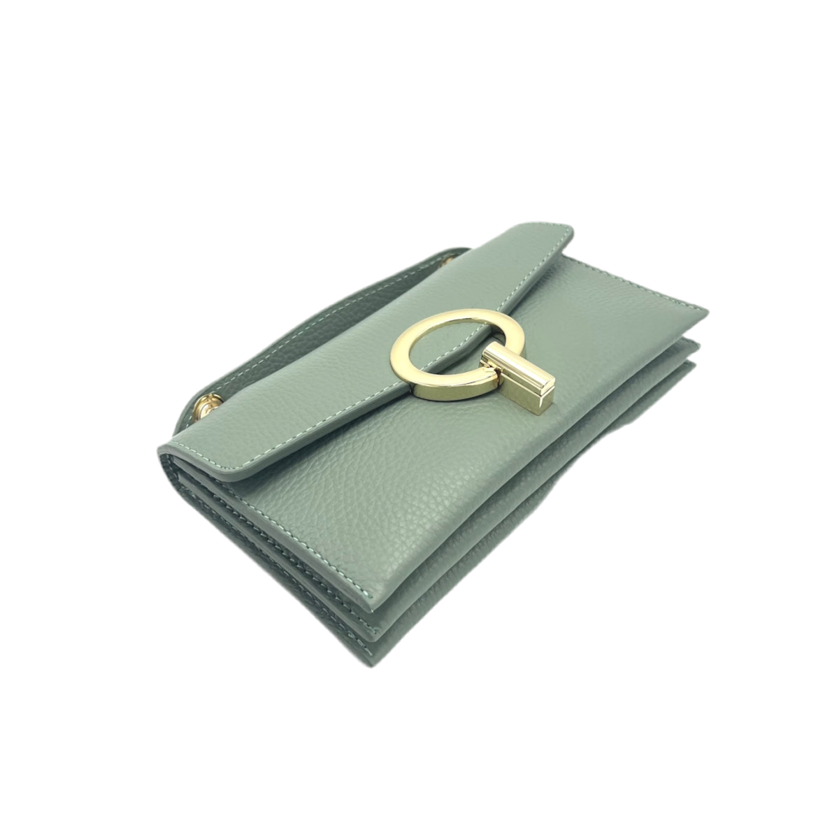 Genuine leather mini clutch bag, Made in Italy, art. 112589