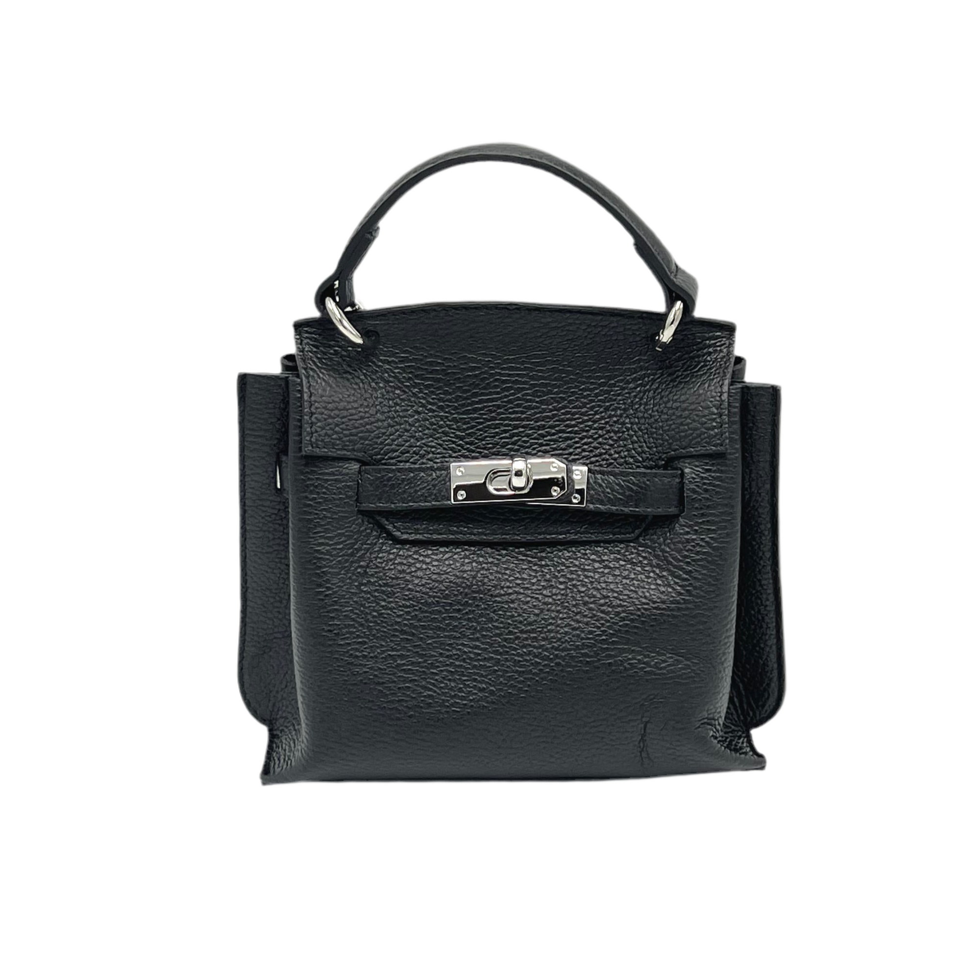 Genuine leather shoulder bag, Made in Italy, art. 112584