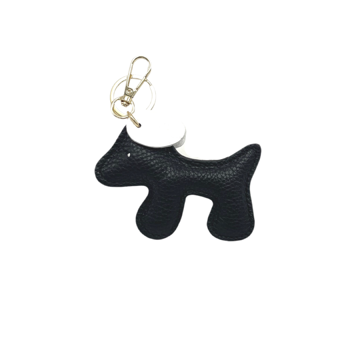 Bicolor genuine leather key chain, Cute Puppy Design, art. PO03BI