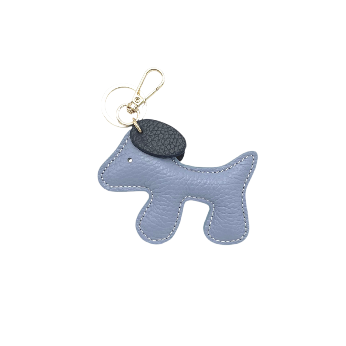 Bicolor genuine leather key chain, Cute Puppy Design, art. PO03BI