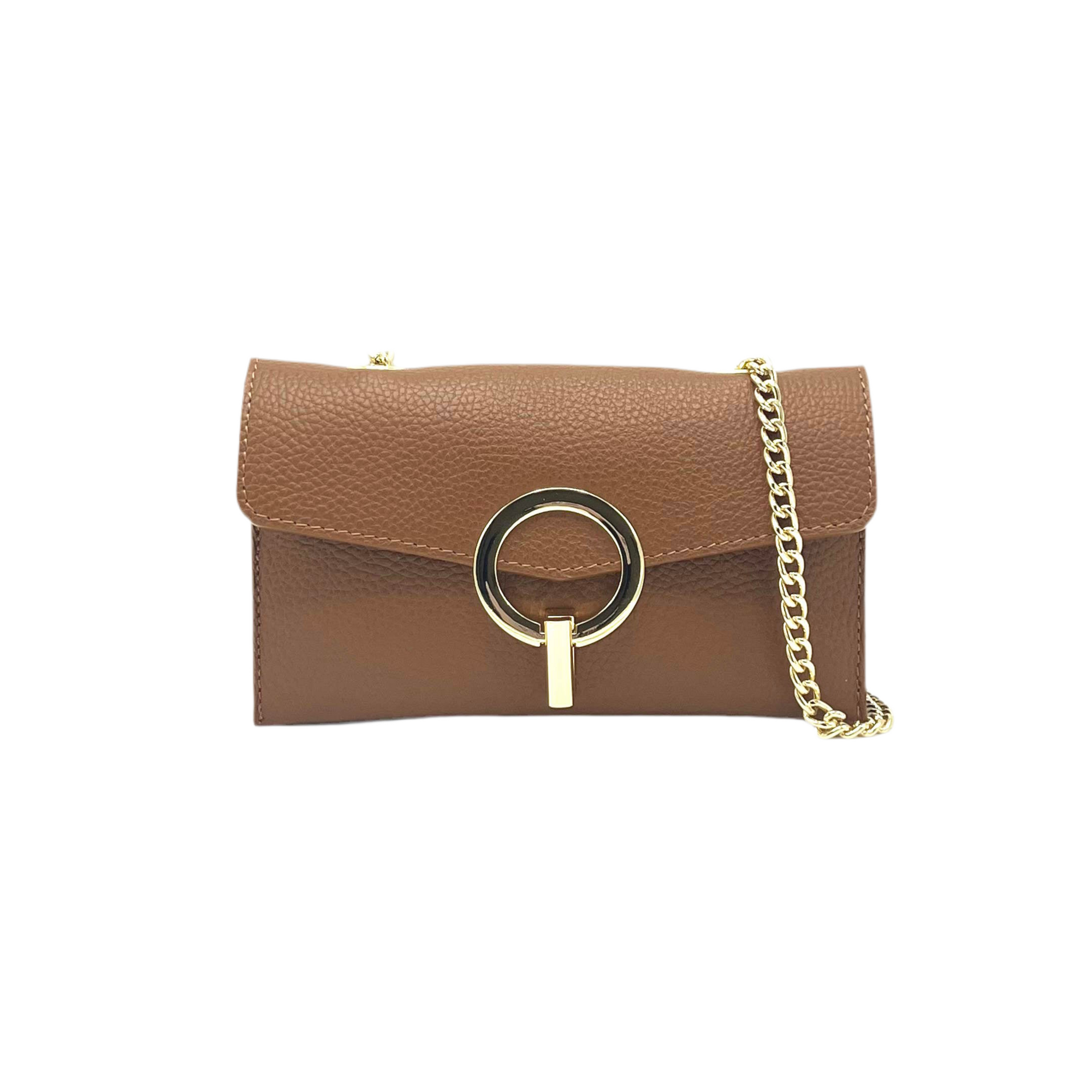 Genuine leather mini clutch bag, Made in Italy, art. 112589