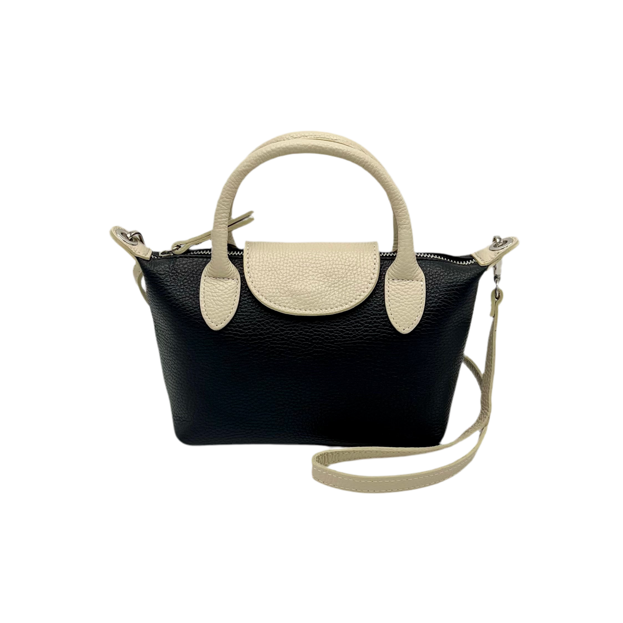 Genuine leather small shoulder bag, Made in Italy, art. 112580