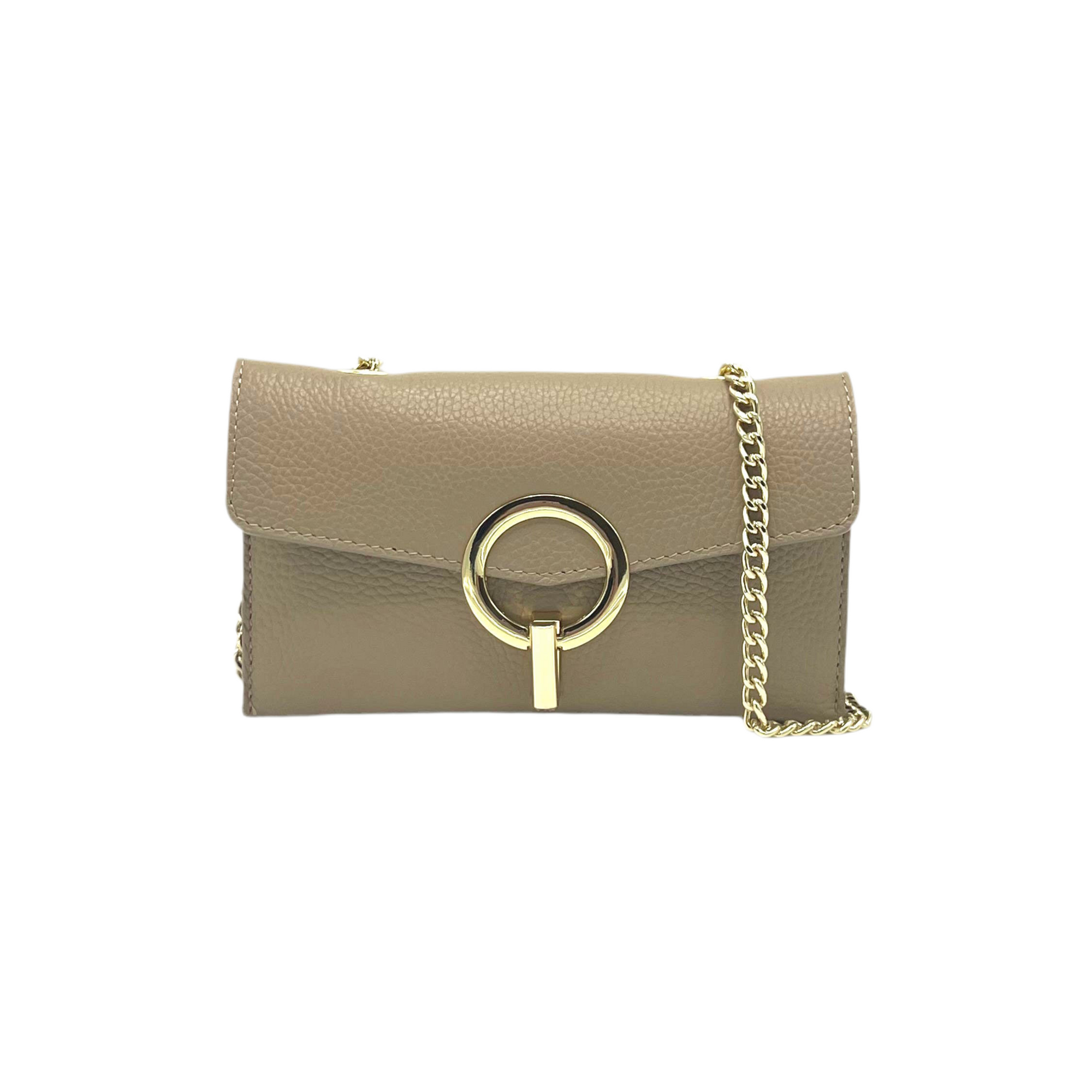 Genuine leather mini clutch bag, Made in Italy, art. 112589