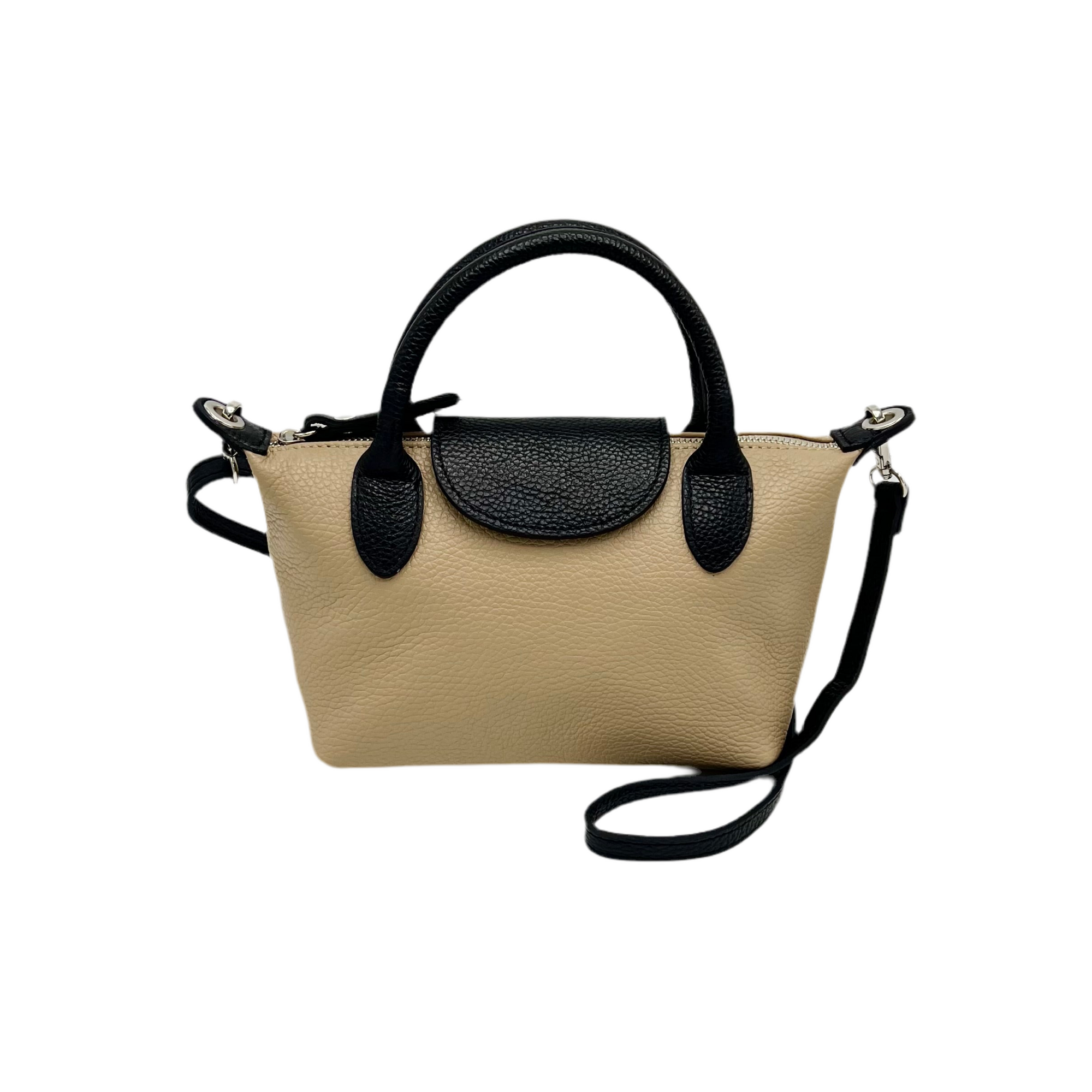 Genuine leather small shoulder bag, Made in Italy, art. 112580