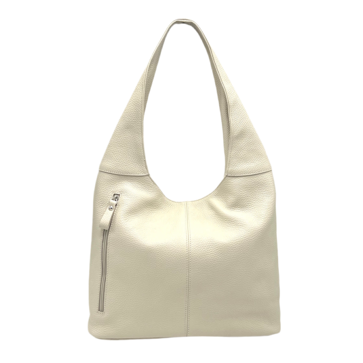Genuine leather hobo bag, Made in Italy, art. 112636