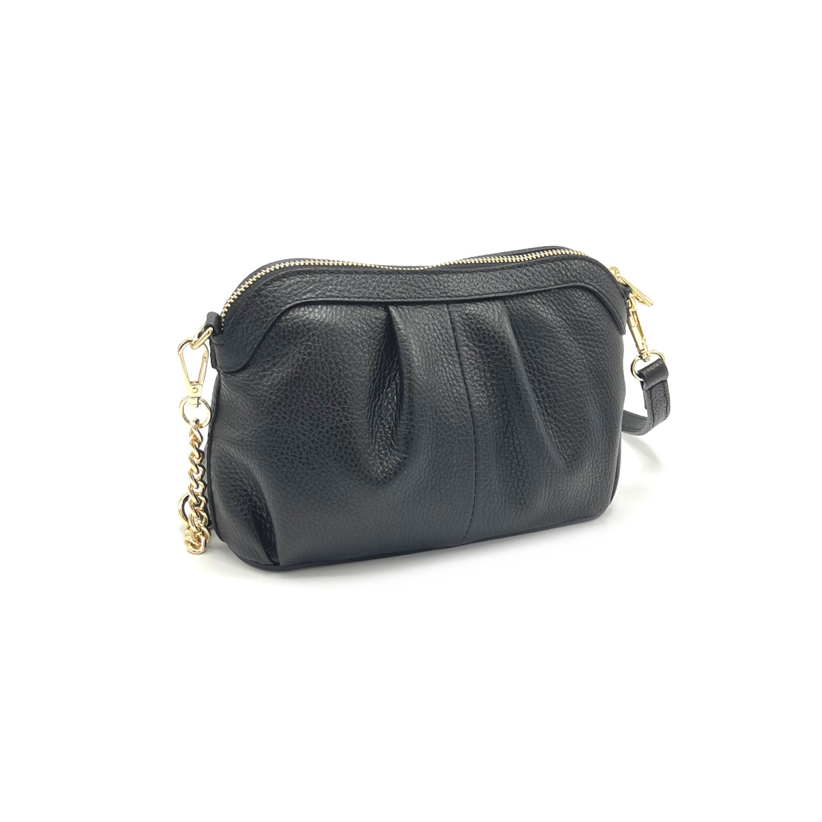 Genuine leather small chain bag, Made in Italy, art. 112616