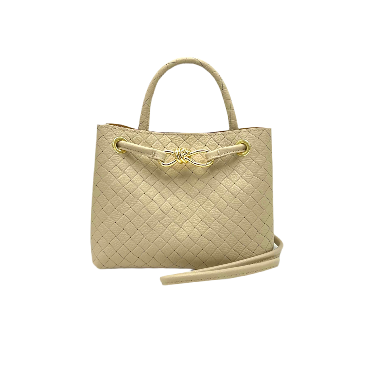 Printed leather shoulder bag, Made in Italy, art. 112593