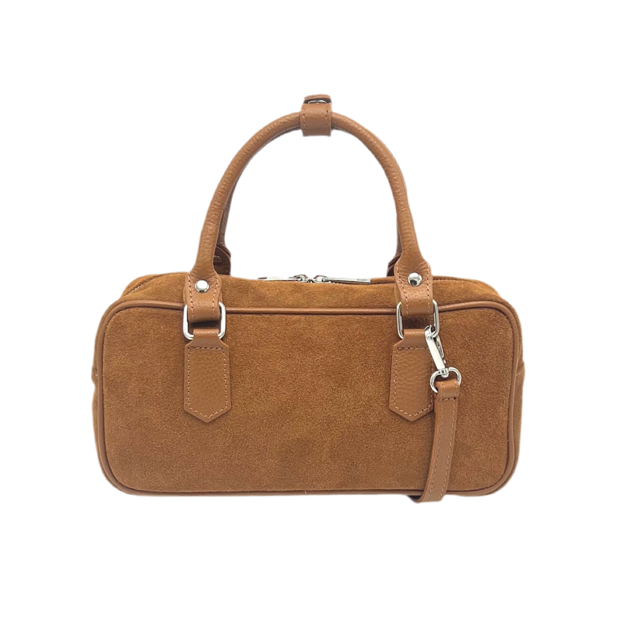 Suede leather shoulder bag, Made in Italy, art. 112583