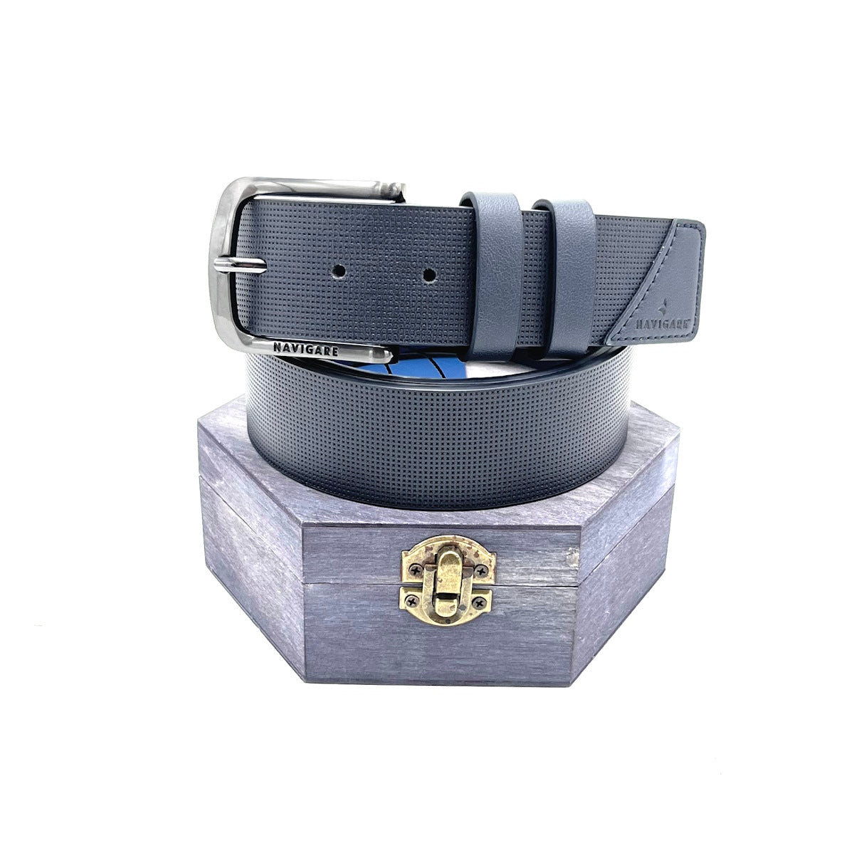 Leather belt with gift box, Navigare, art. A3574/40.062