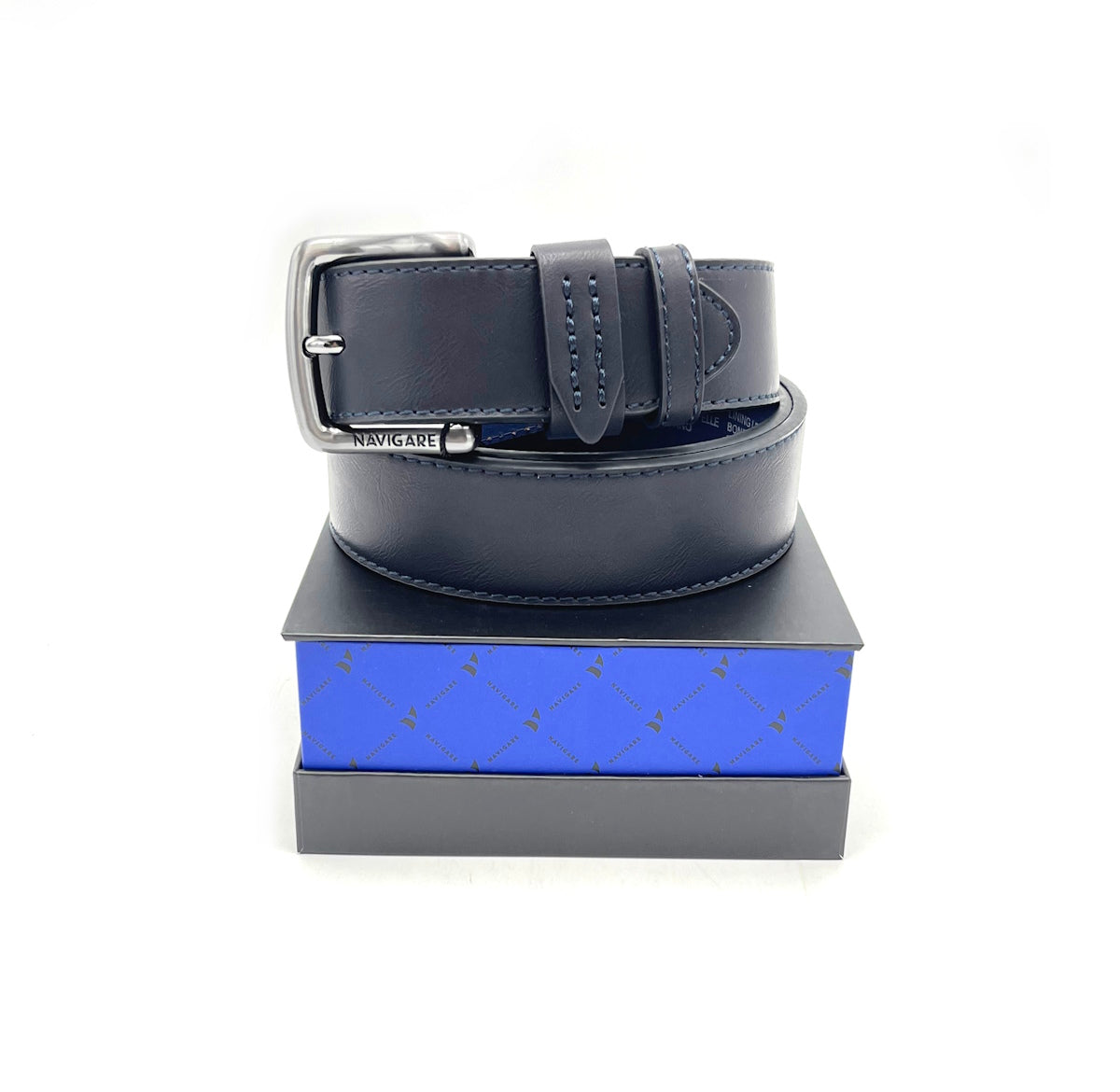 Leather belt with gift box, Navigare, art. A3576/40.062
