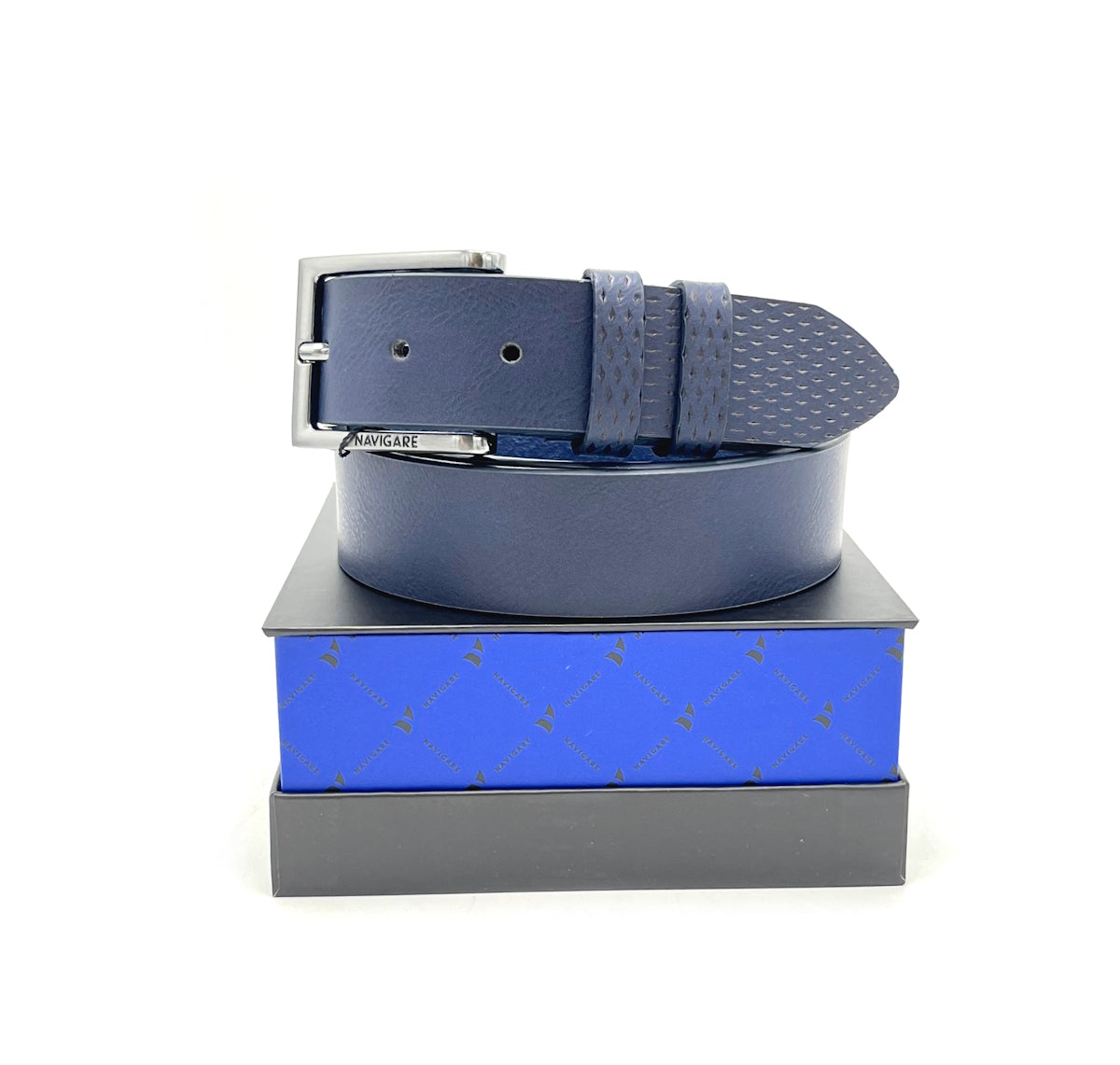 Leather belt with gift box, Navigare, art. A3577/35.062