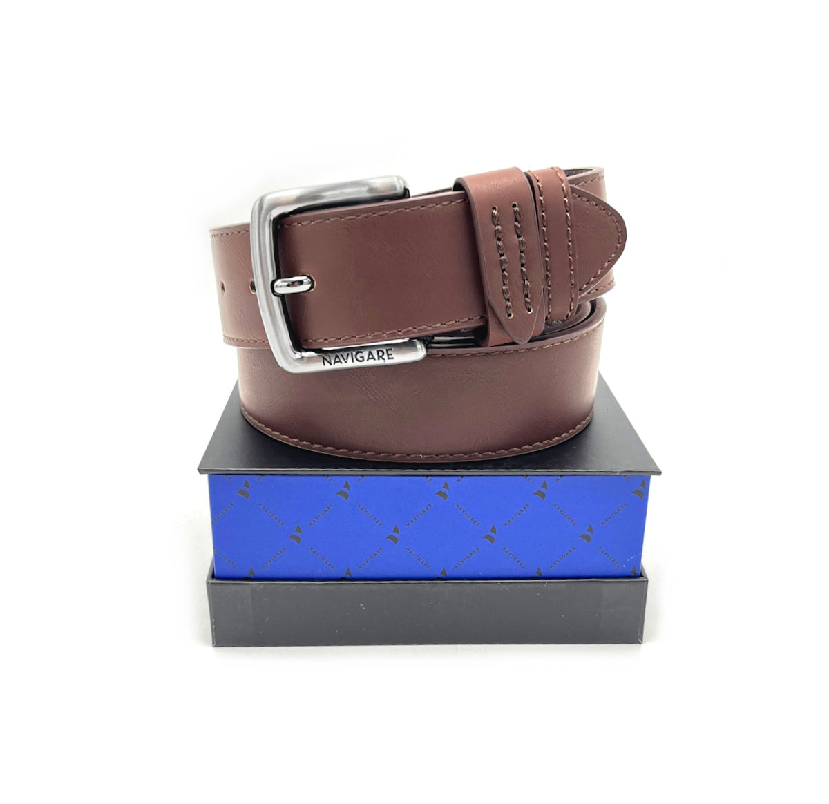 Leather belt with gift box, Navigare, art. A3576/40.062