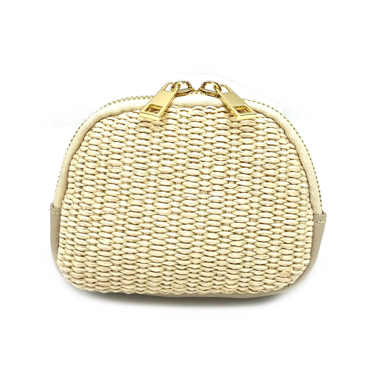 Summer collection, genuine leather and straw purse, art. PO01