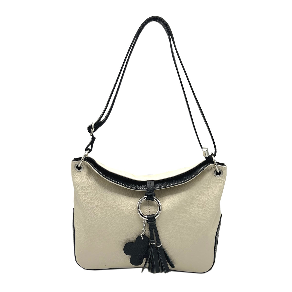 Genuine leather shoulder bag, Made in Italy, art. 112568