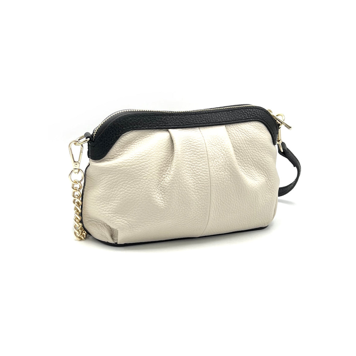 Genuine leather small chain bag, Made in Italy, art. 112616