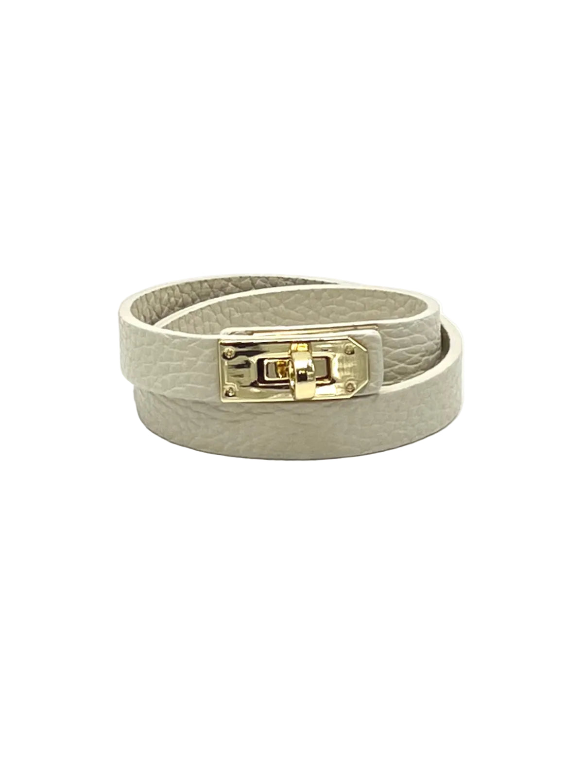 Genuine Leather Twist Double Wrap Bracelet, Made in Italy, art. 602003