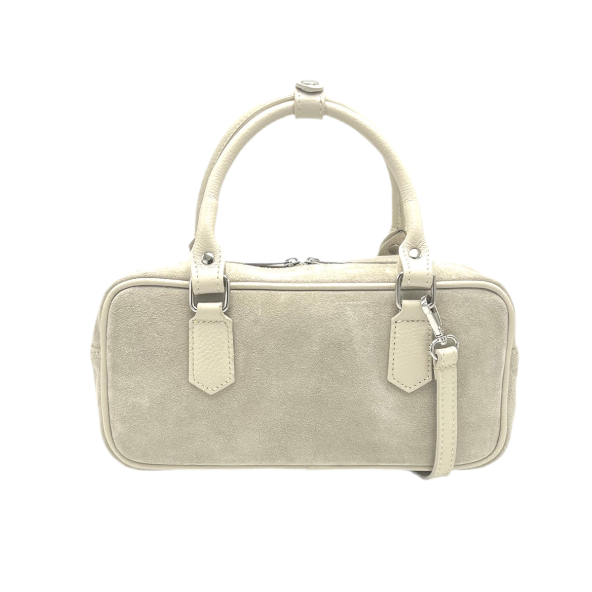 Special offer, Suede leather handbags with crossbody strap, Made in Italy, Art. SuedeBeige
