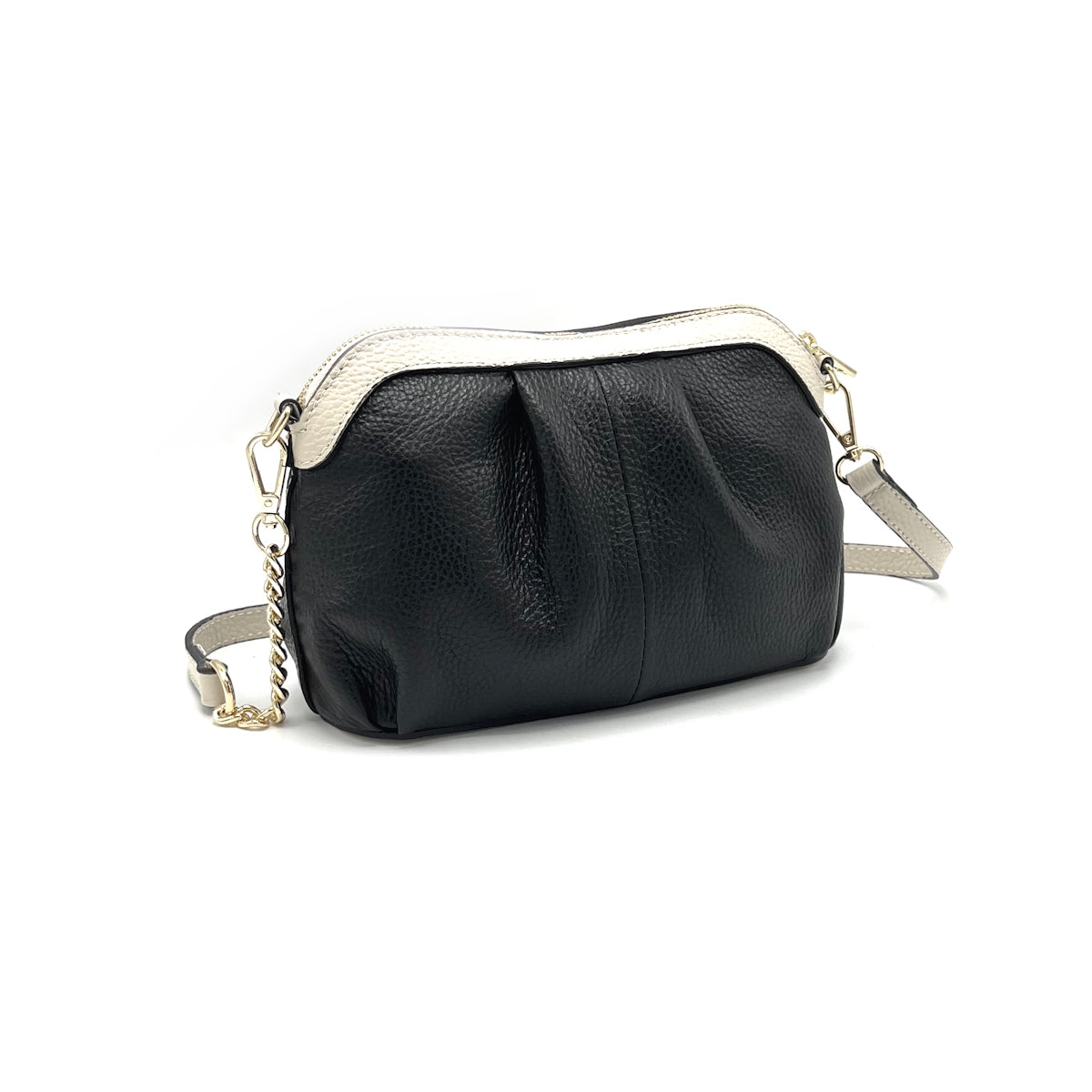 Genuine leather small chain bag, Made in Italy, art. 112616