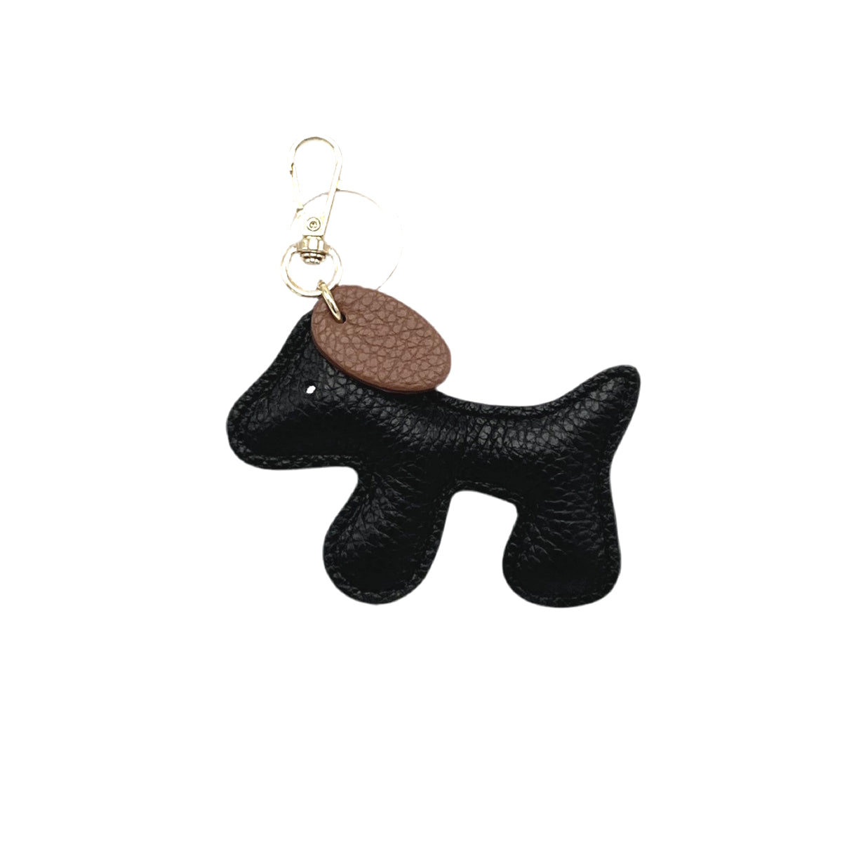 Bicolor genuine leather key chain, Cute Puppy Design, art. PO03BI