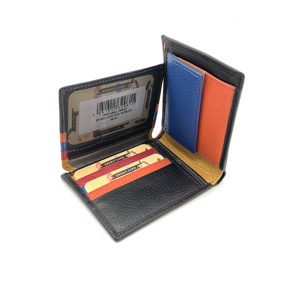 Portafoglio in vera pelle, colore arcobaleno, art. PFU7.392