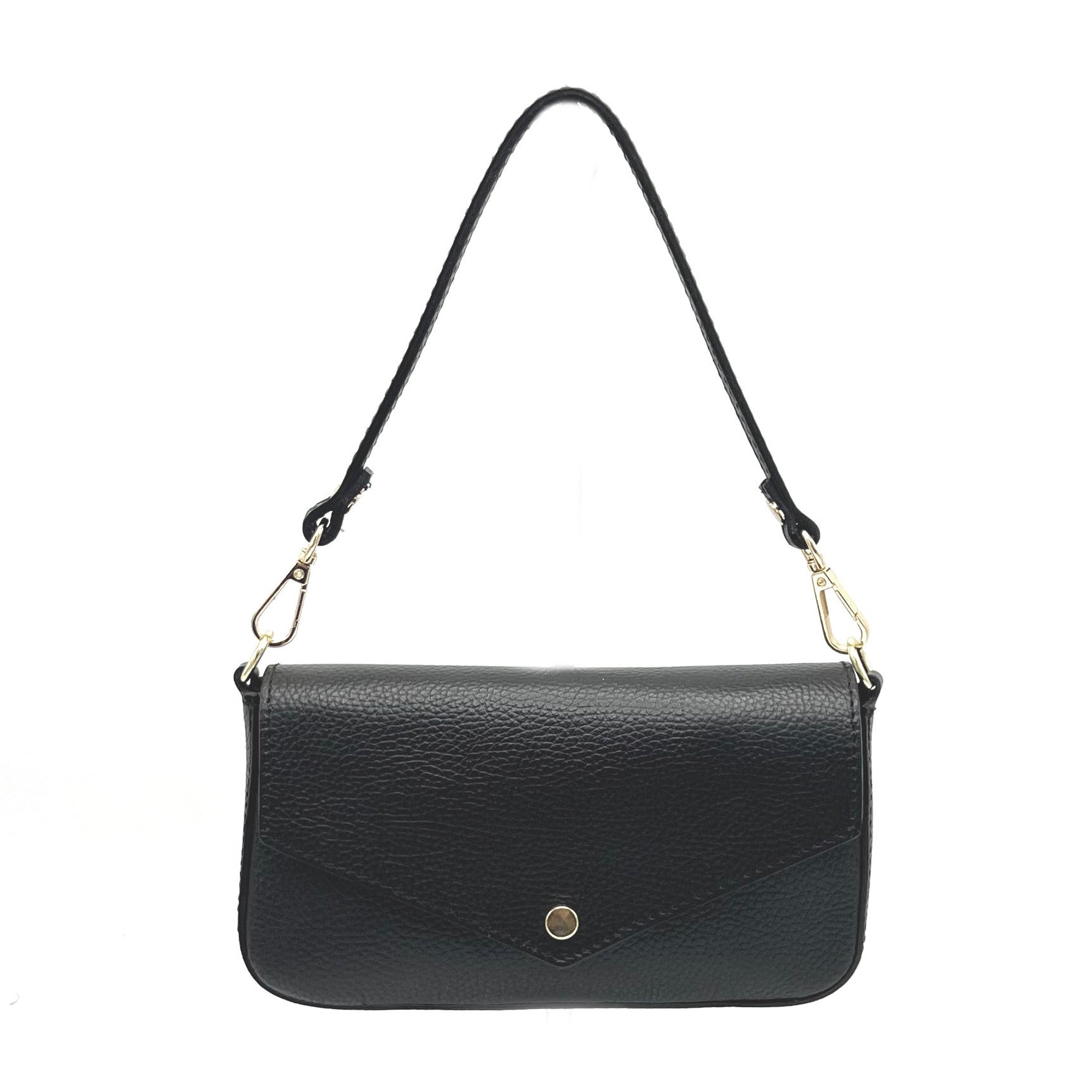 Small genuine leather shoulder bag, Made in Italy, art. 112489