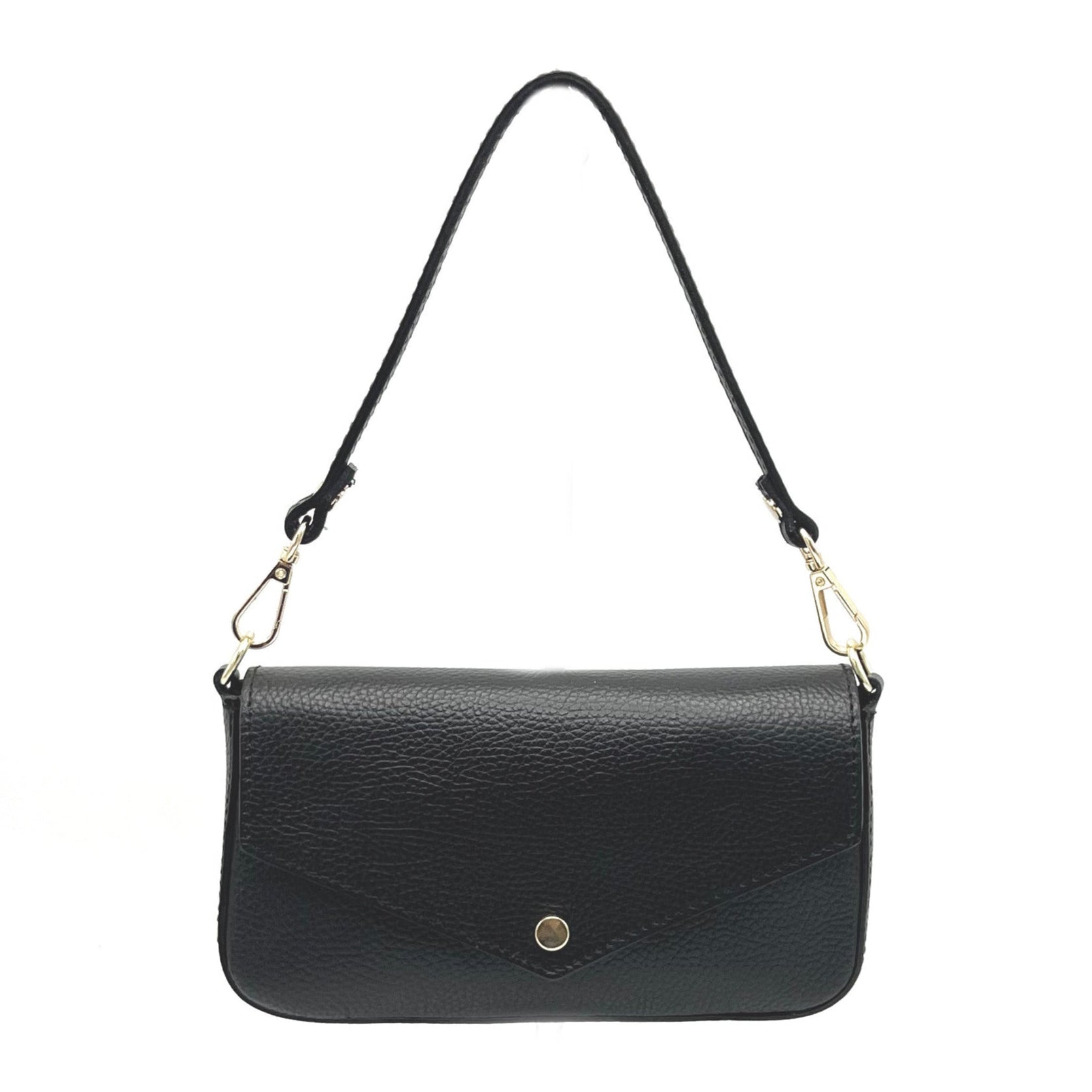 Small genuine leather shoulder bag with chain, Made in Italy, art. 112489FA