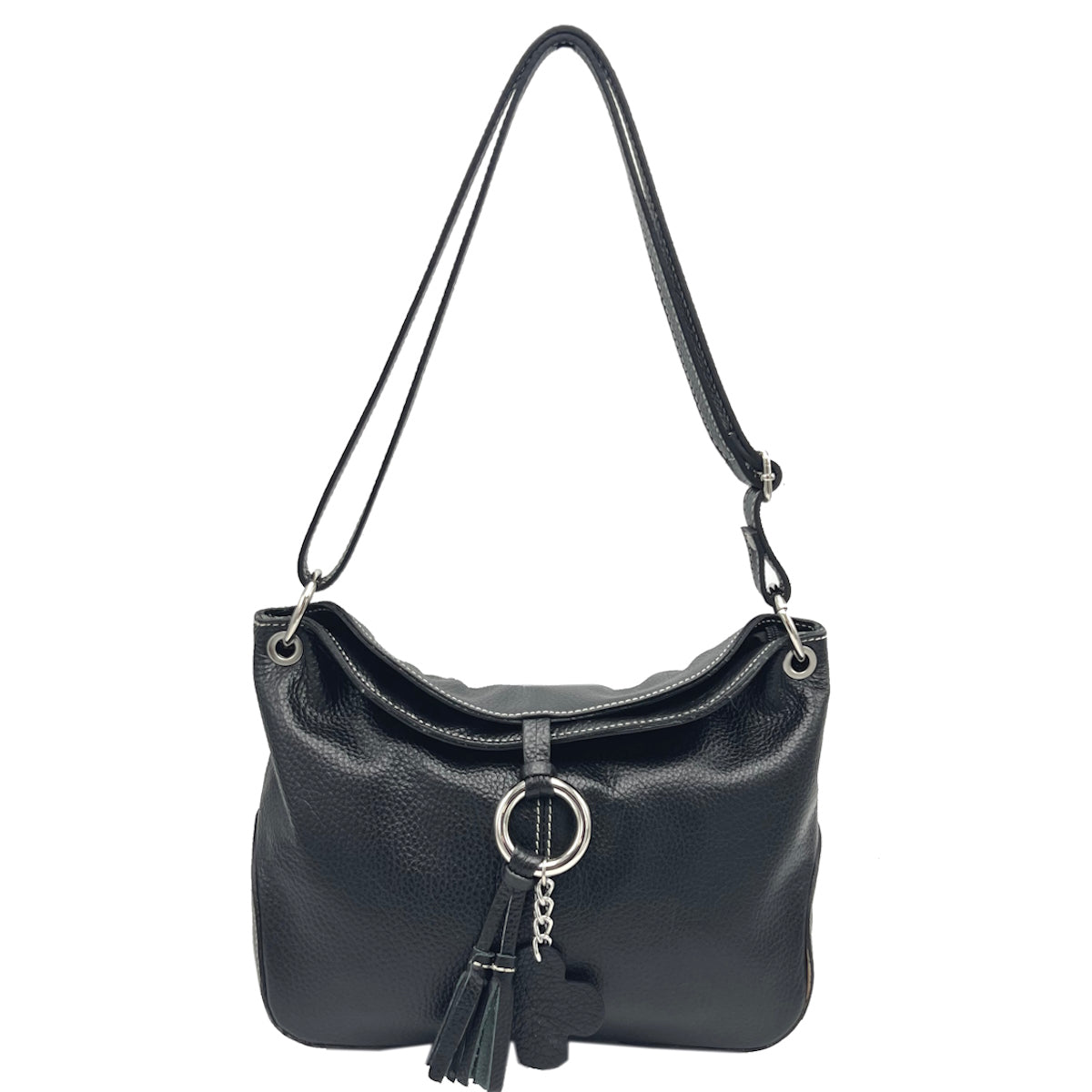 Genuine leather shoulder bag, Made in Italy, art. 112568