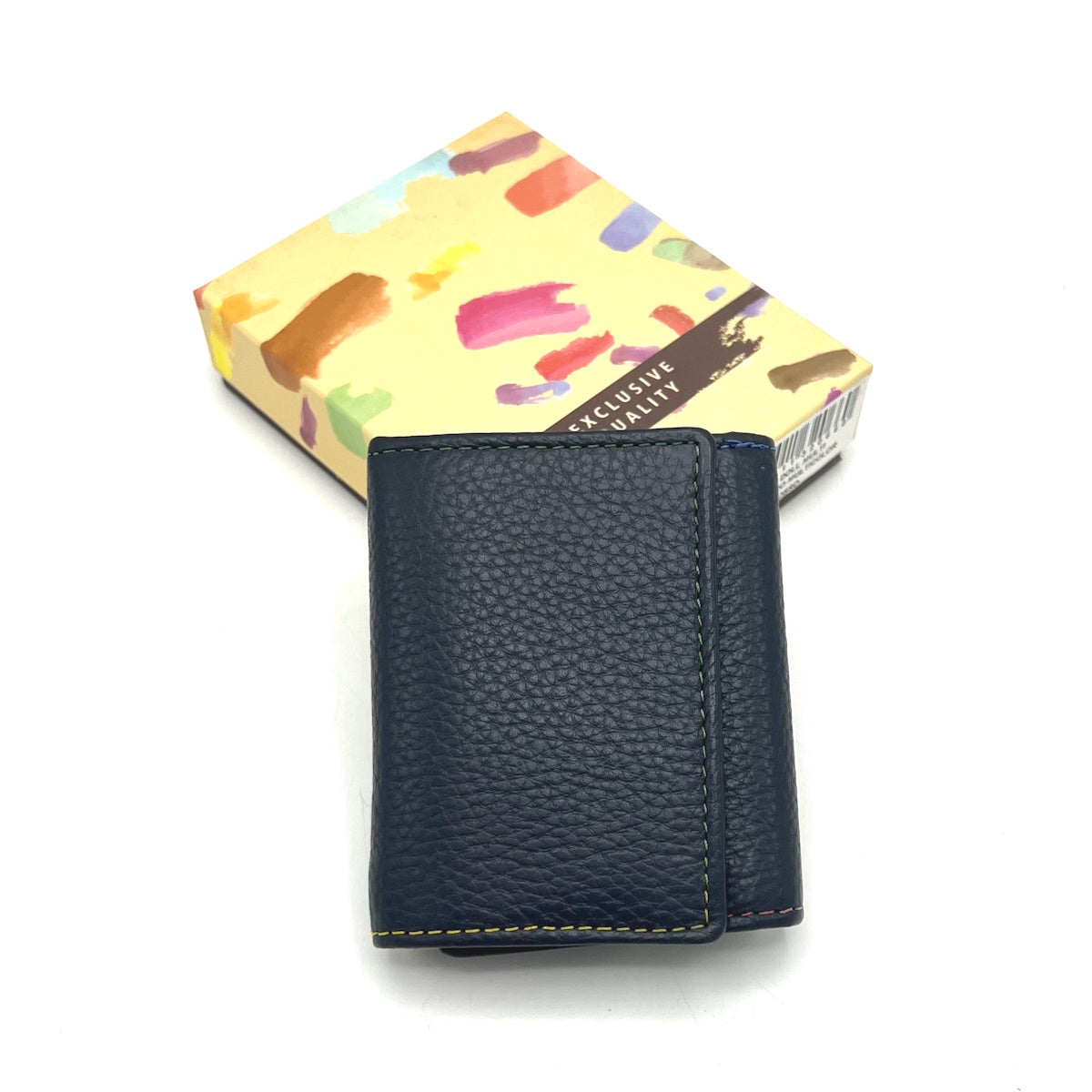 Genuine leather wallet, rainbow color, art. PFU53.392