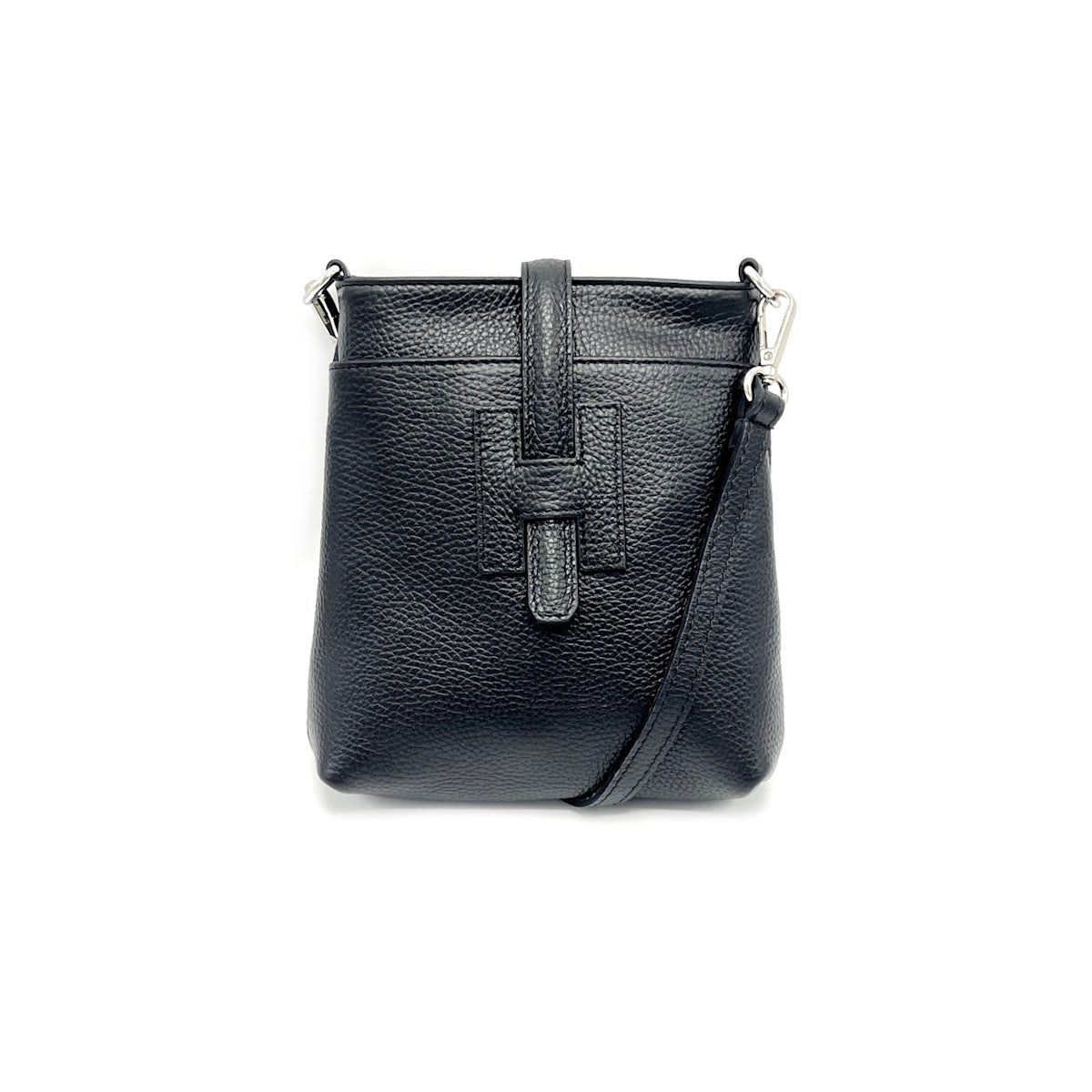 Genuine leather shoulder bag, small size, Made in Italy, art. 112614