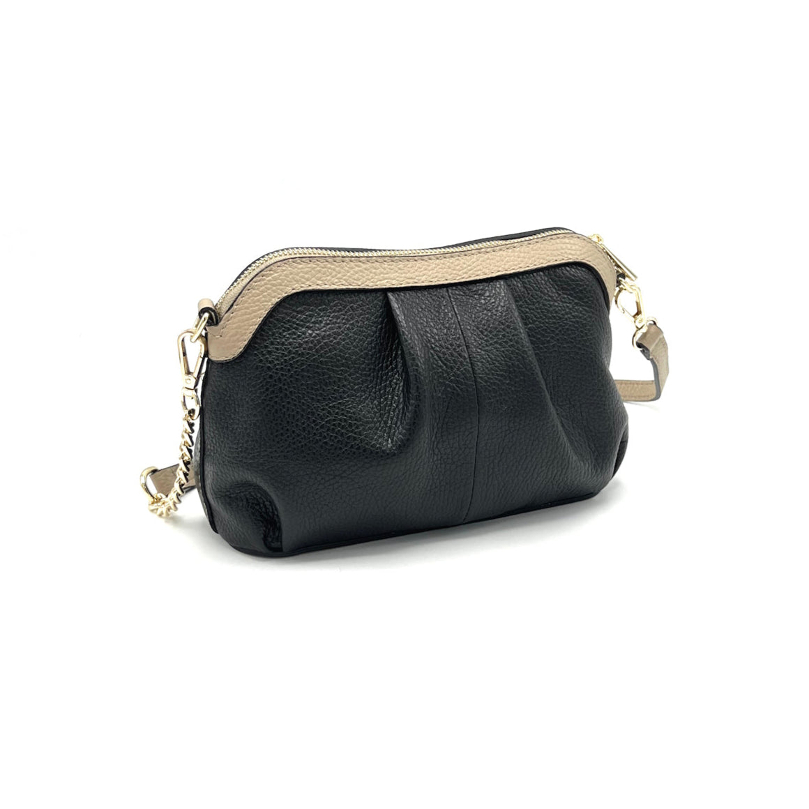 Genuine leather small chain bag, Made in Italy, art. 112616