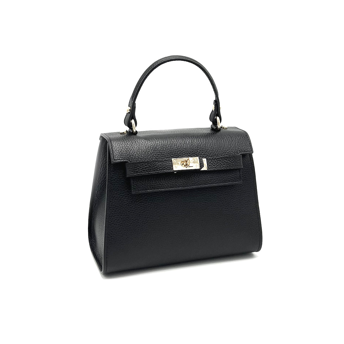 Genuine leather top handle bag, Made in Italy, art. 112631