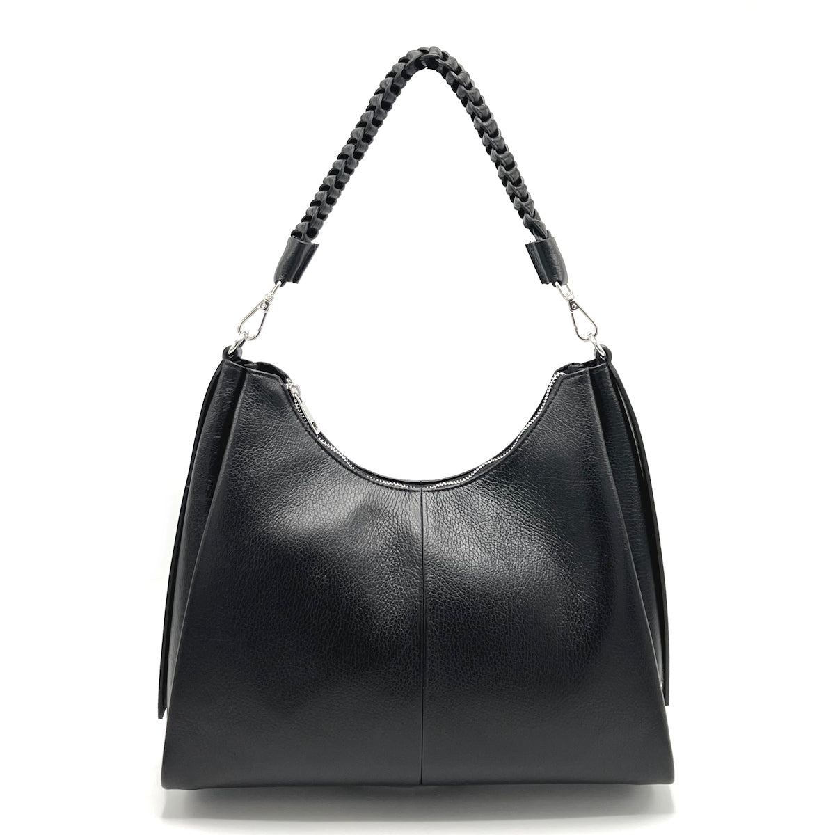 Genuine leather shoulder bag with strap, Made in Italy, art. 112648