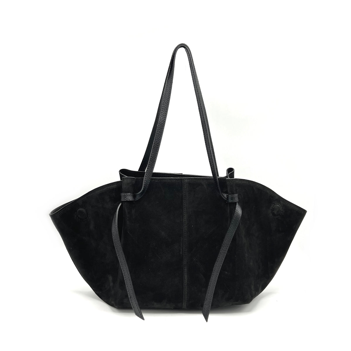 Borsa shopping in pelle scamosciata, Made in Italy, art. 112619
