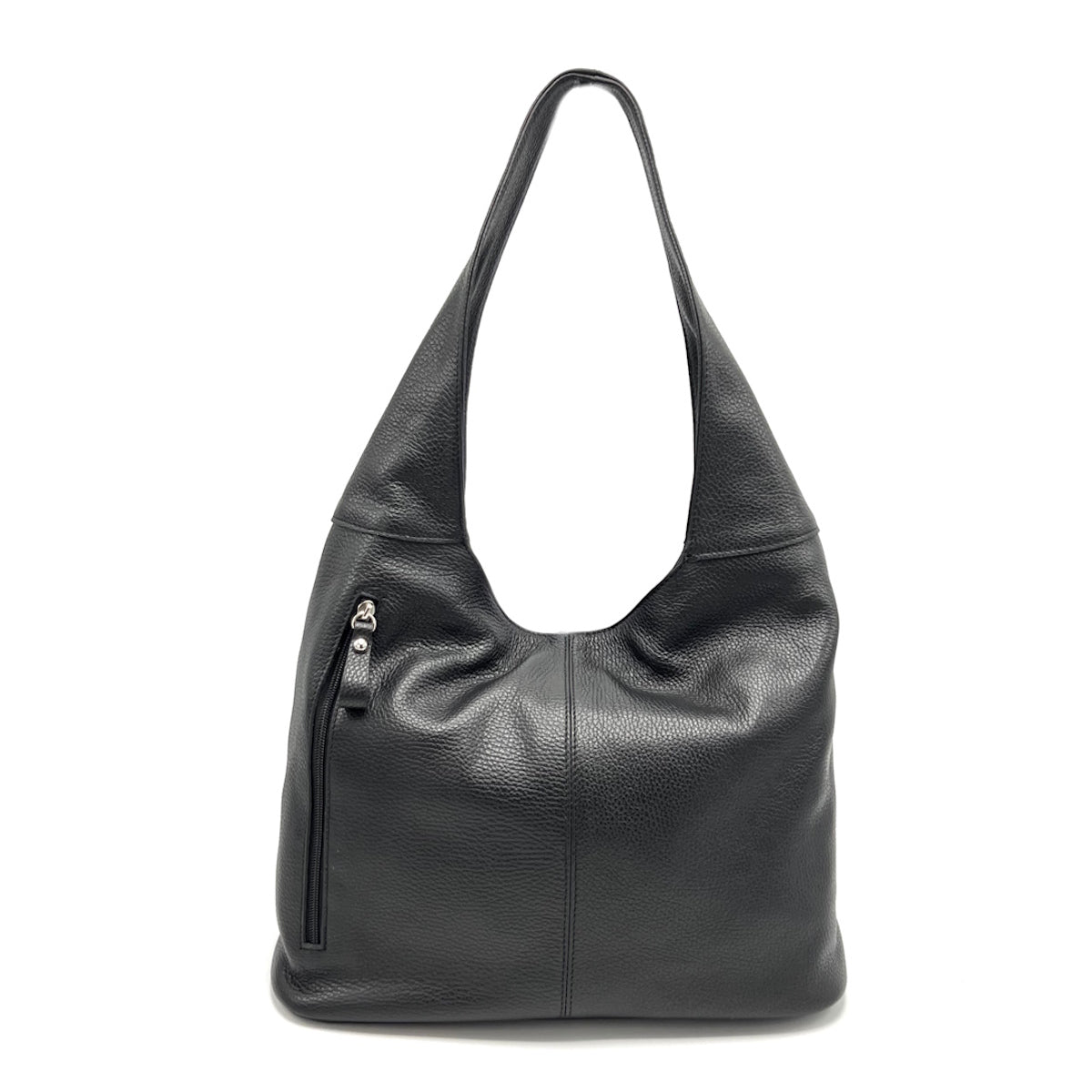 Genuine leather hobo bag, Made in Italy, art. 112636
