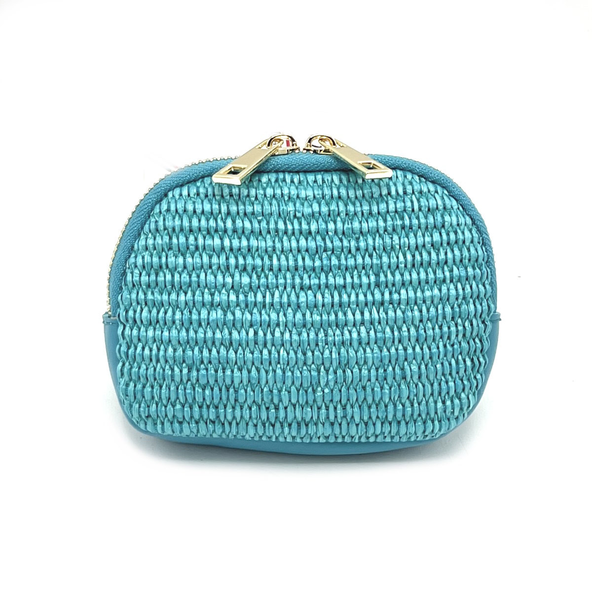 Summer collection, genuine leather and straw purse, art. PO01
