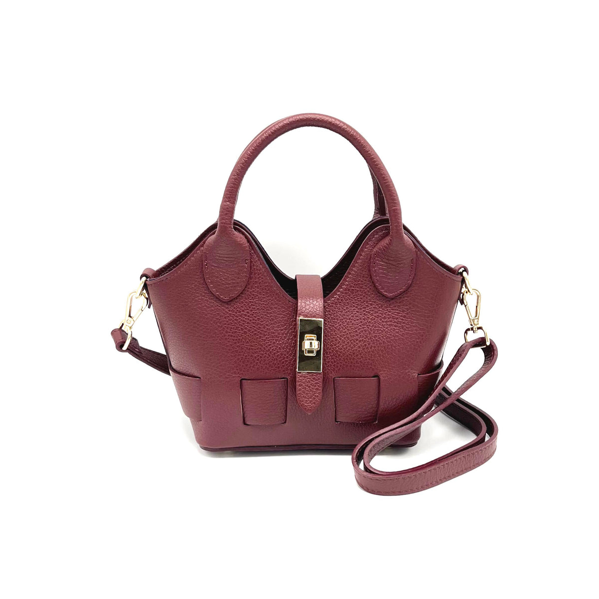 Genuine leather shoulder bag, Small size, Made in Italy, art. 112600