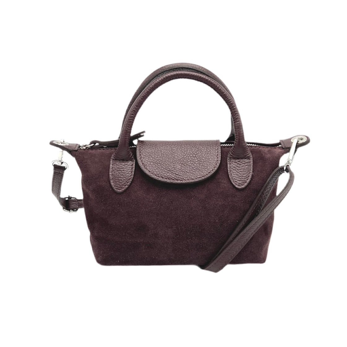 Suede leather shoulder bag, Made in Italy, art. 112641