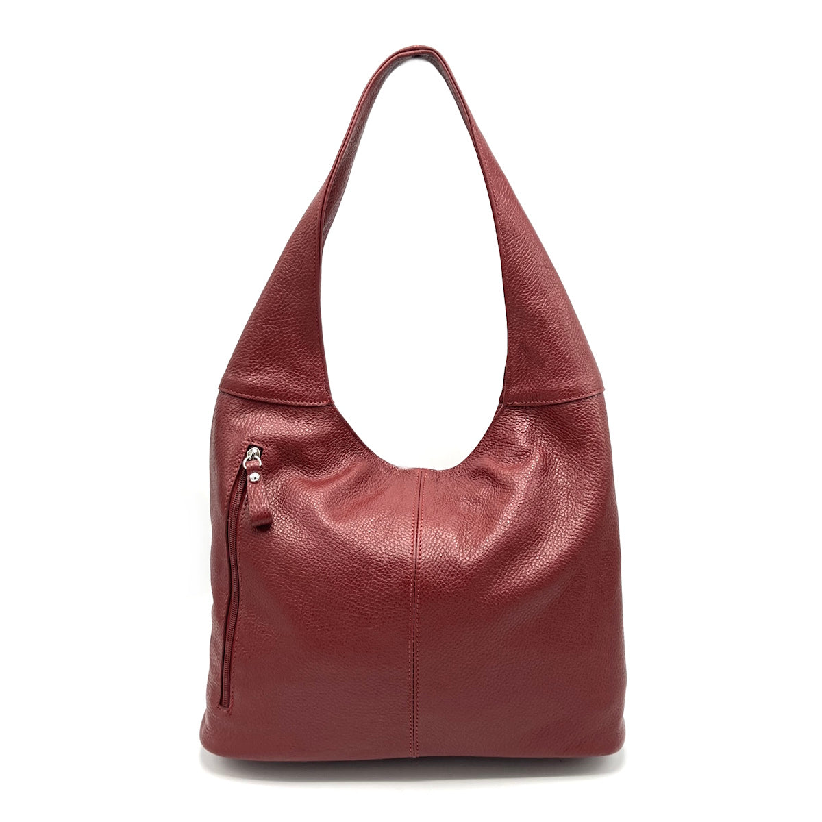 Genuine leather hobo bag, Made in Italy, art. 112636
