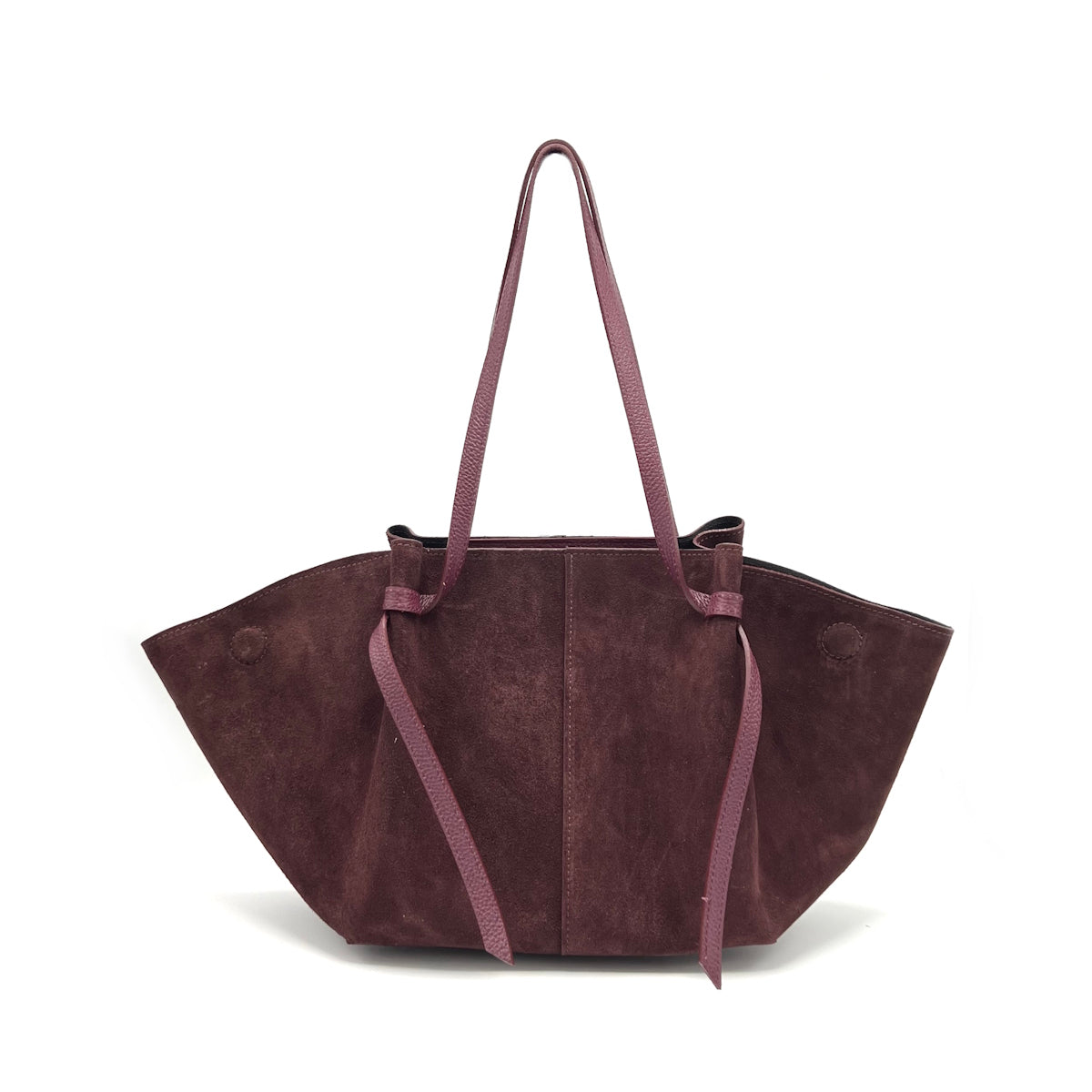 Borsa shopping in pelle scamosciata, Made in Italy, art. 112619