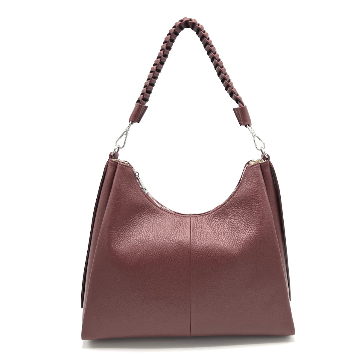 Genuine leather shoulder bag with strap, Made in Italy, art. 112648