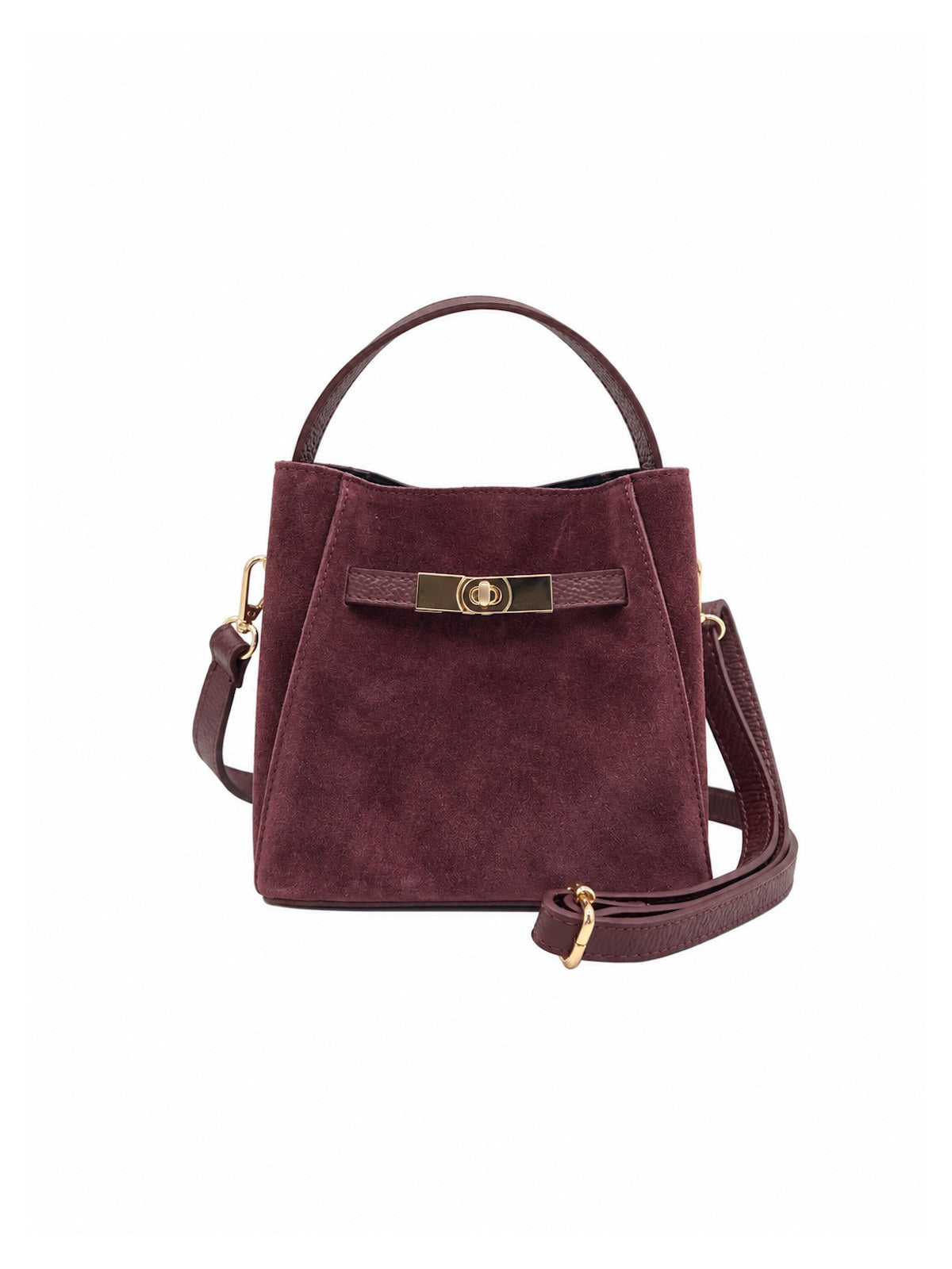 Women's Genuine Leather & Suede Mini Shoulder Bag, Made in Italy, art. 112807