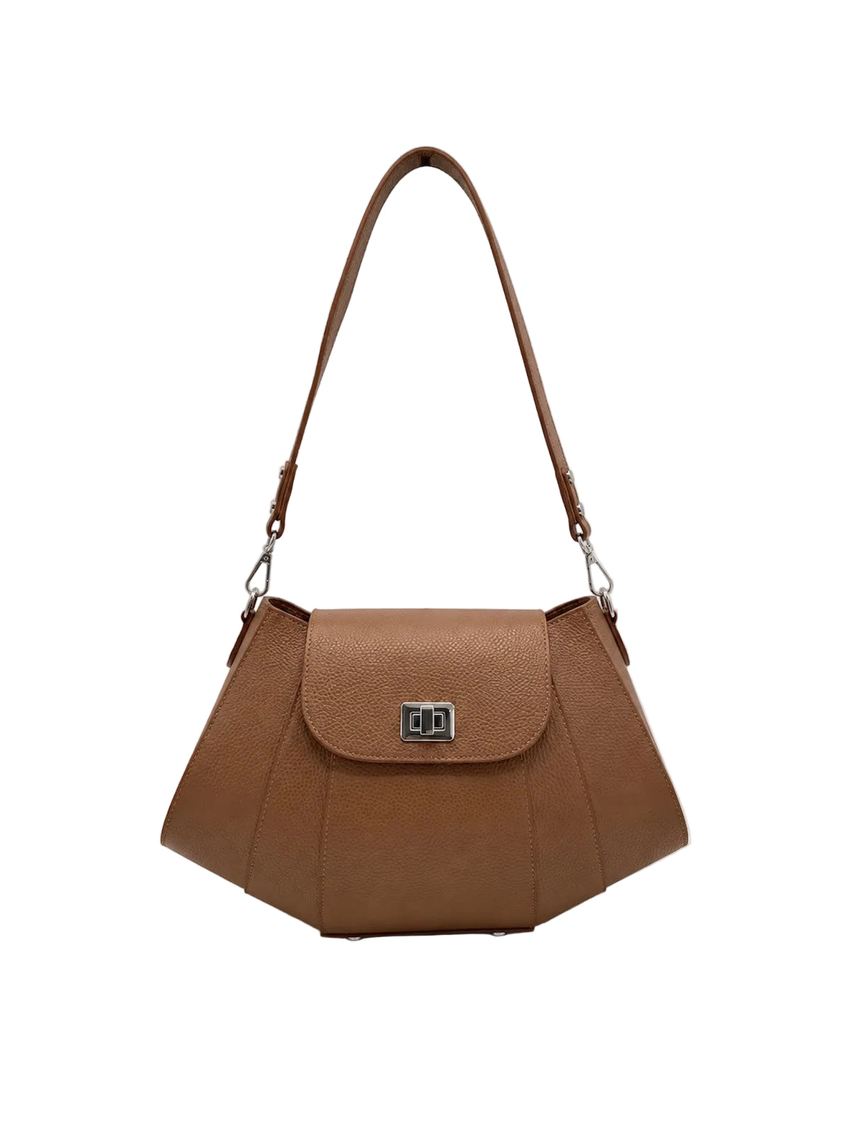Women’s Genuine Leather Shoulder Bag with Detachable Strap, Made in Italy, art. 112793
