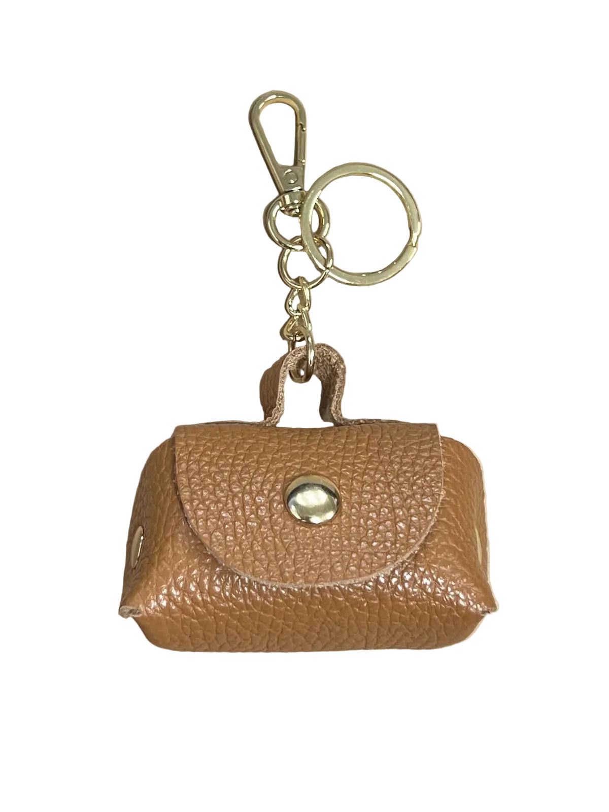 Detachable Genuine Leather Mini Coin Purse Keychain, art. PO07