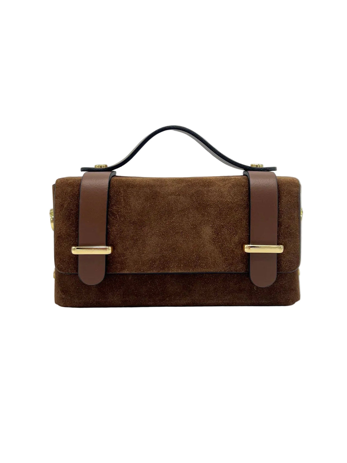 Mini pochette in pelle scamosciata con catena, Made in Italy, art. 112629