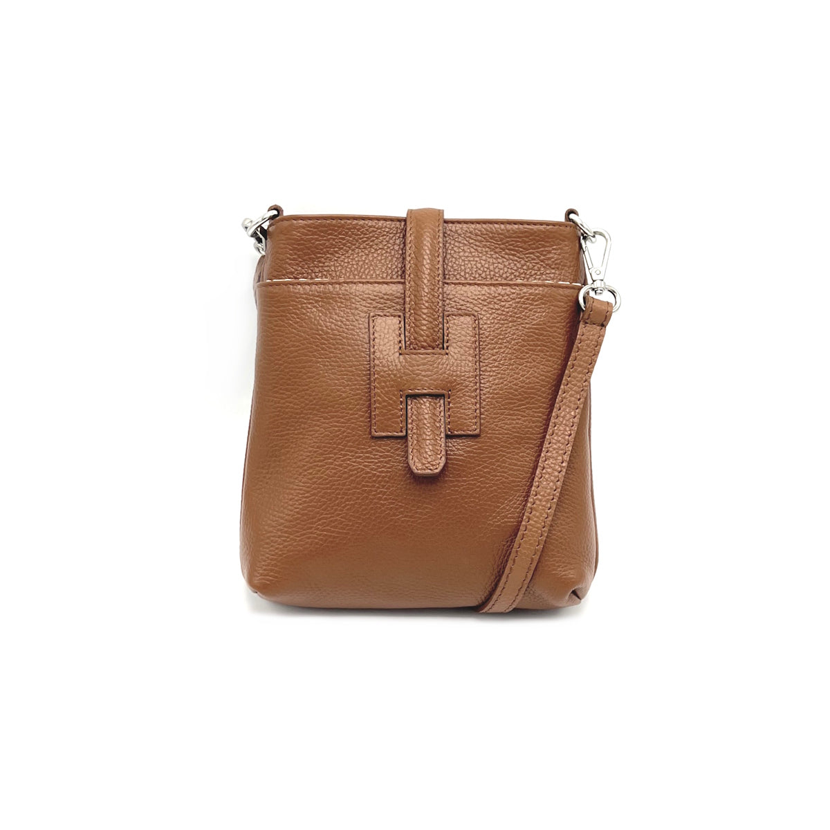 Genuine leather shoulder bag, small size, Made in Italy, art. 112614