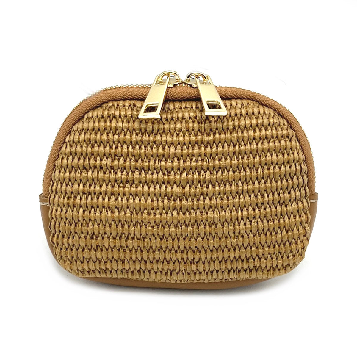 Summer collection, genuine leather and straw purse, art. PO01