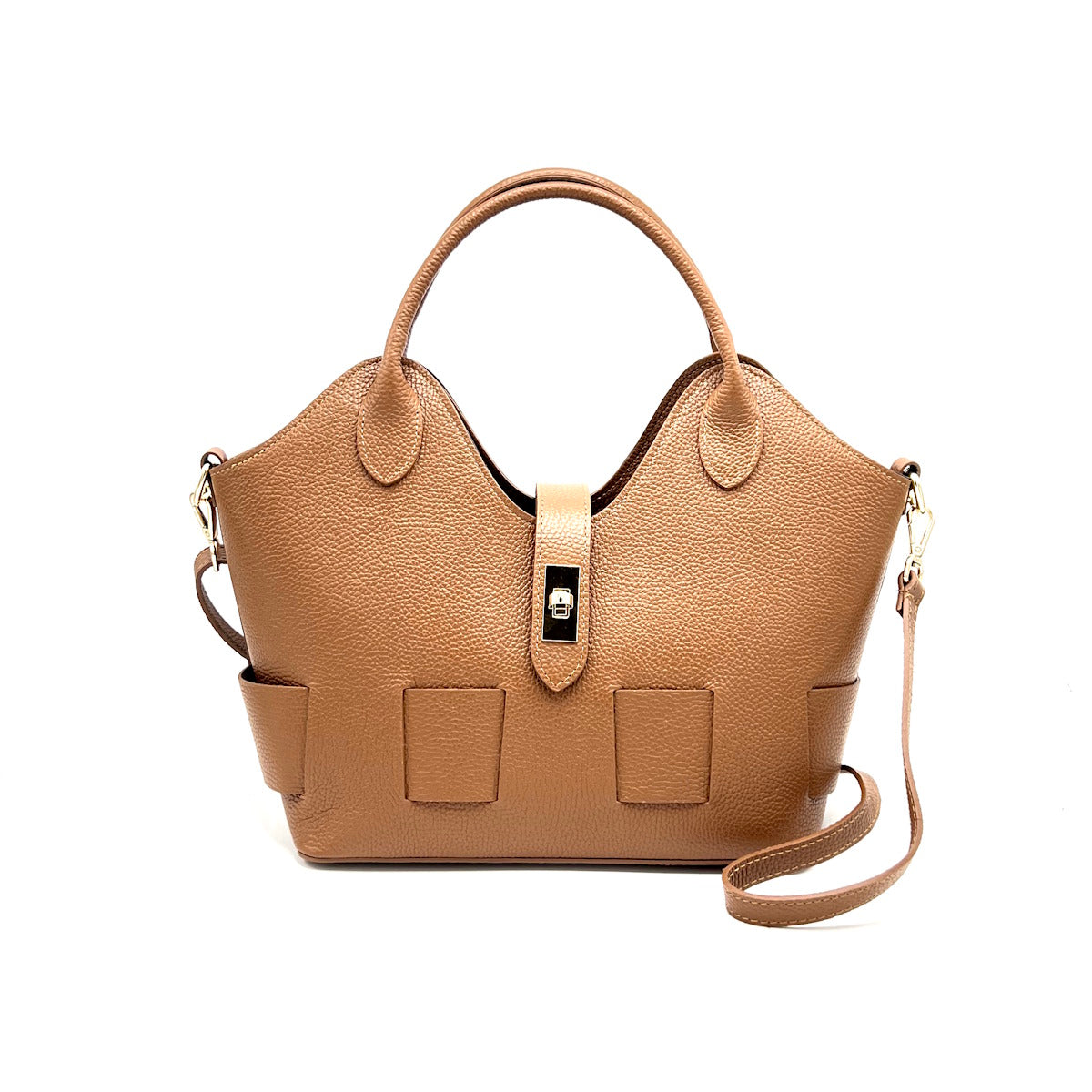 Genuine leather shoulder bag, Made in Italy, art. 112599